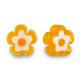 Millefiori-Perlen Blume 5-6x3mm - Orange